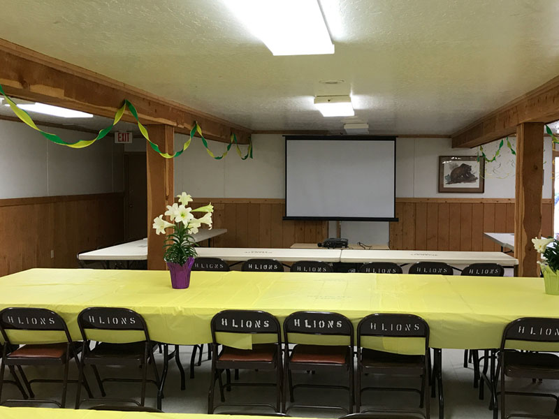Hellgate Lions Park Bonner Montana: The Event Room set up for a 90th birthday party